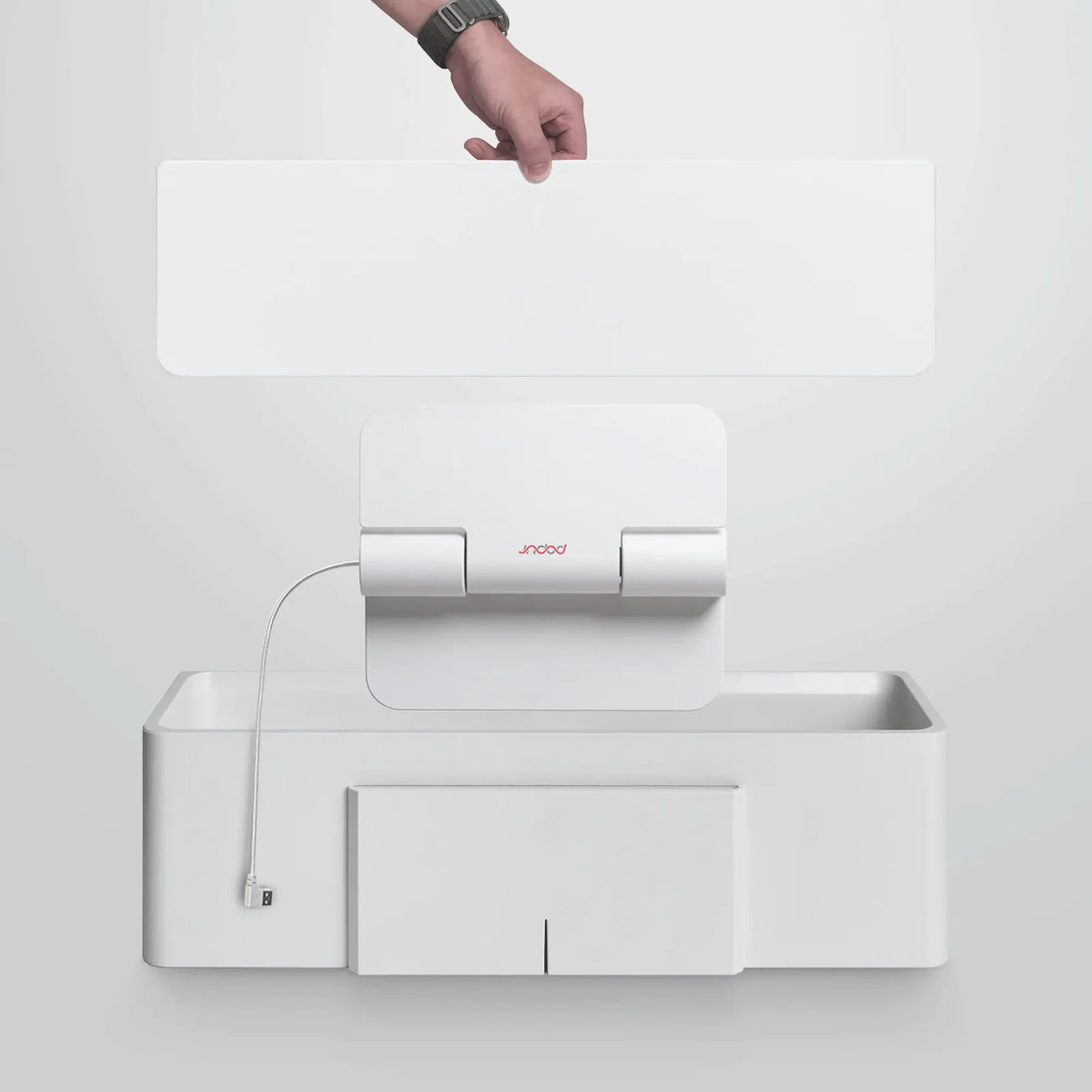 Automatic Trash Can Lid Replacement for X5 Waste Bin Bases with Hands-Free Odor-Sealing Operation