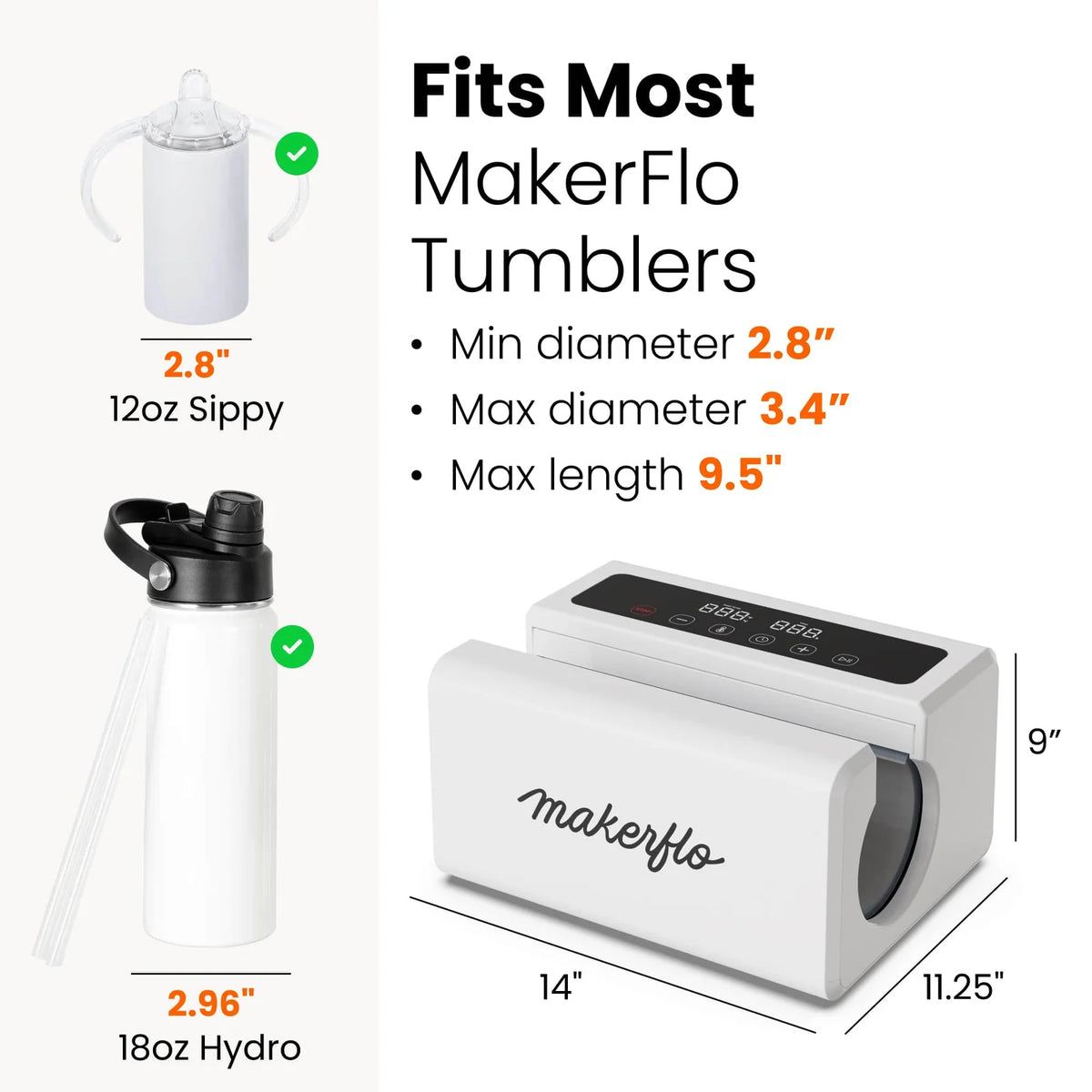 Automatic Tumbler Heat Press with Even Pressure, Digital Controls, and Compact Design for Sublimation Projects