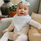 Baby Bandana Bibs, 4-Pack of Cotton-Front Drool Bibs with Soft Fleece Backs and Adjustable Snaps