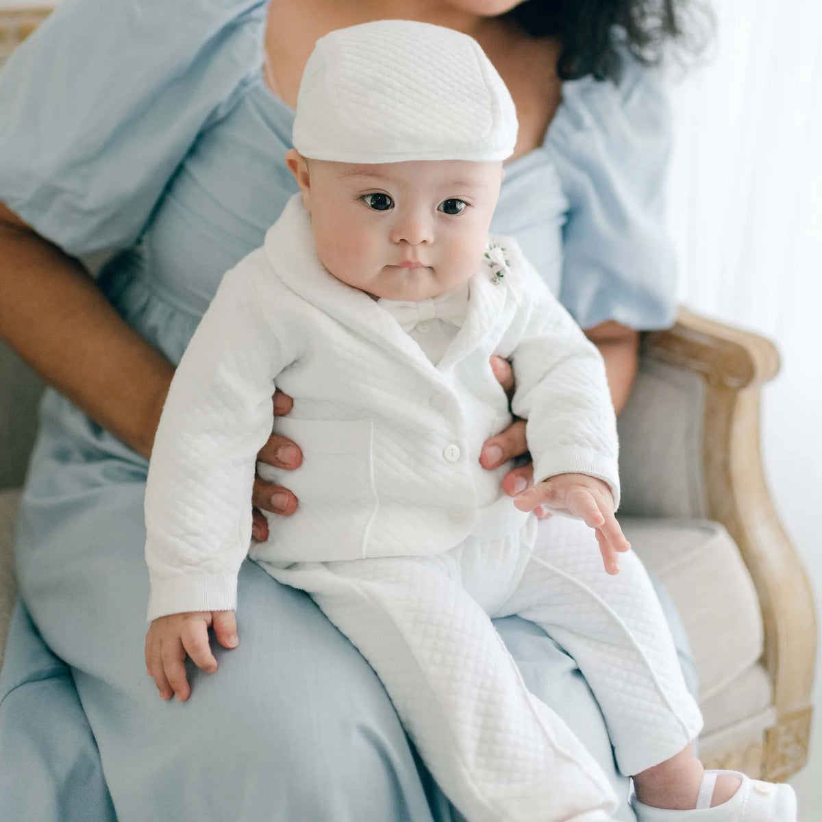 Baby Boy Three-Piece White Suit