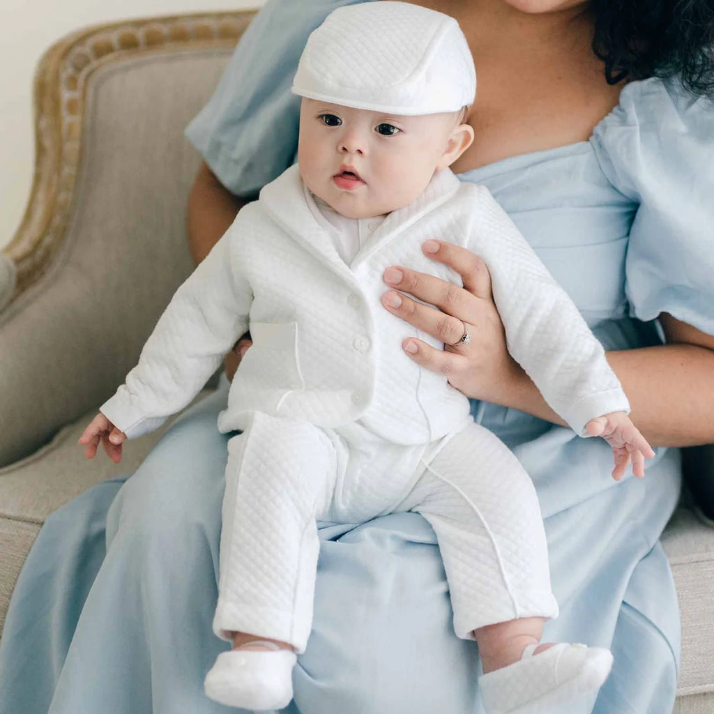 Baby Boy Three-Piece White Suit