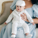 Baby Boy Three-Piece White Suit