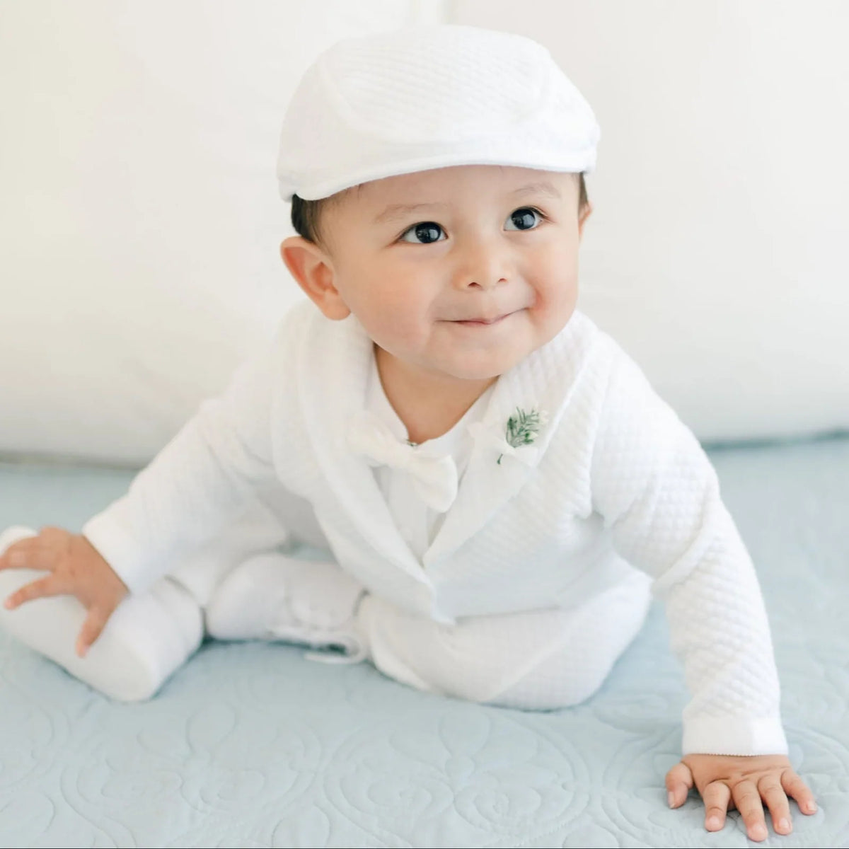 Baby Boy Three-Piece White Suit