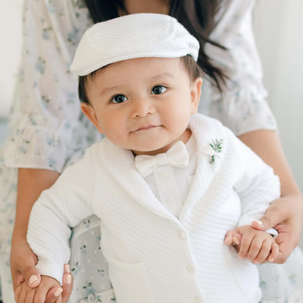 Baby Boy Three-Piece White Suit