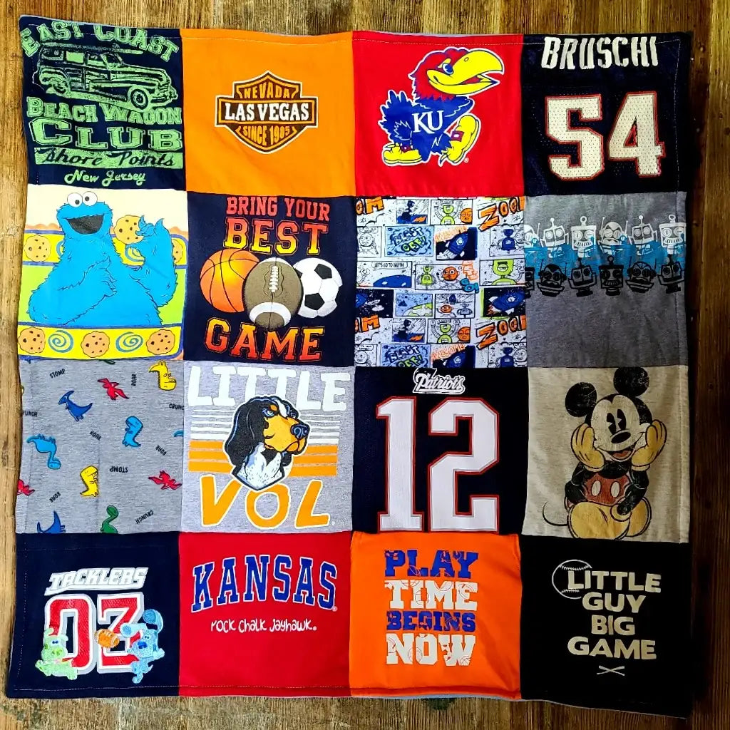 Baby Clothes Memory Blanket Made from Cherished Childhood Outfits