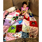 Baby Clothes Memory Blanket Made from Cherished Childhood Outfits