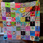 Baby Clothes Memory Blanket Made from Cherished Childhood Outfits