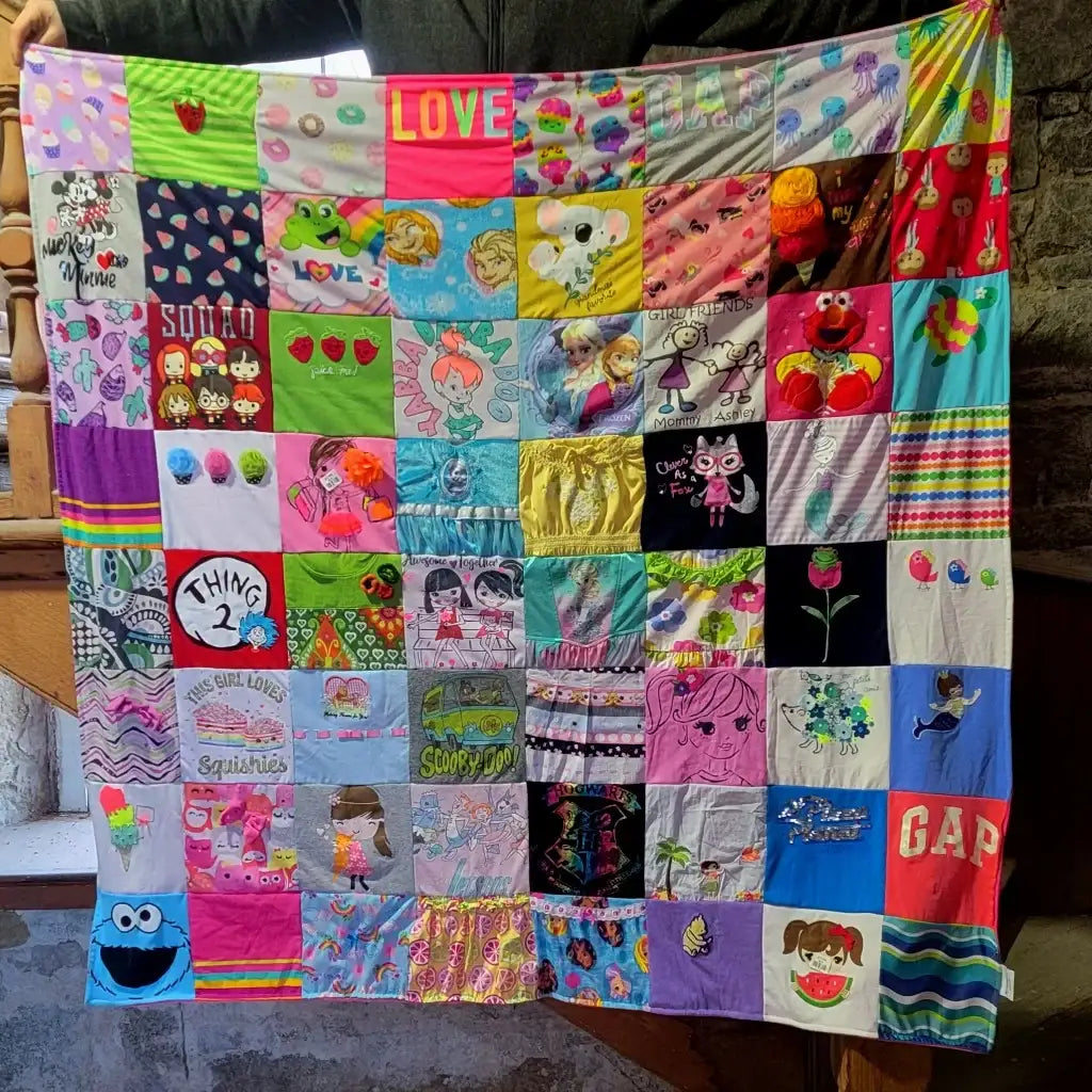 Baby Clothes Memory Blanket Made from Cherished Childhood Outfits