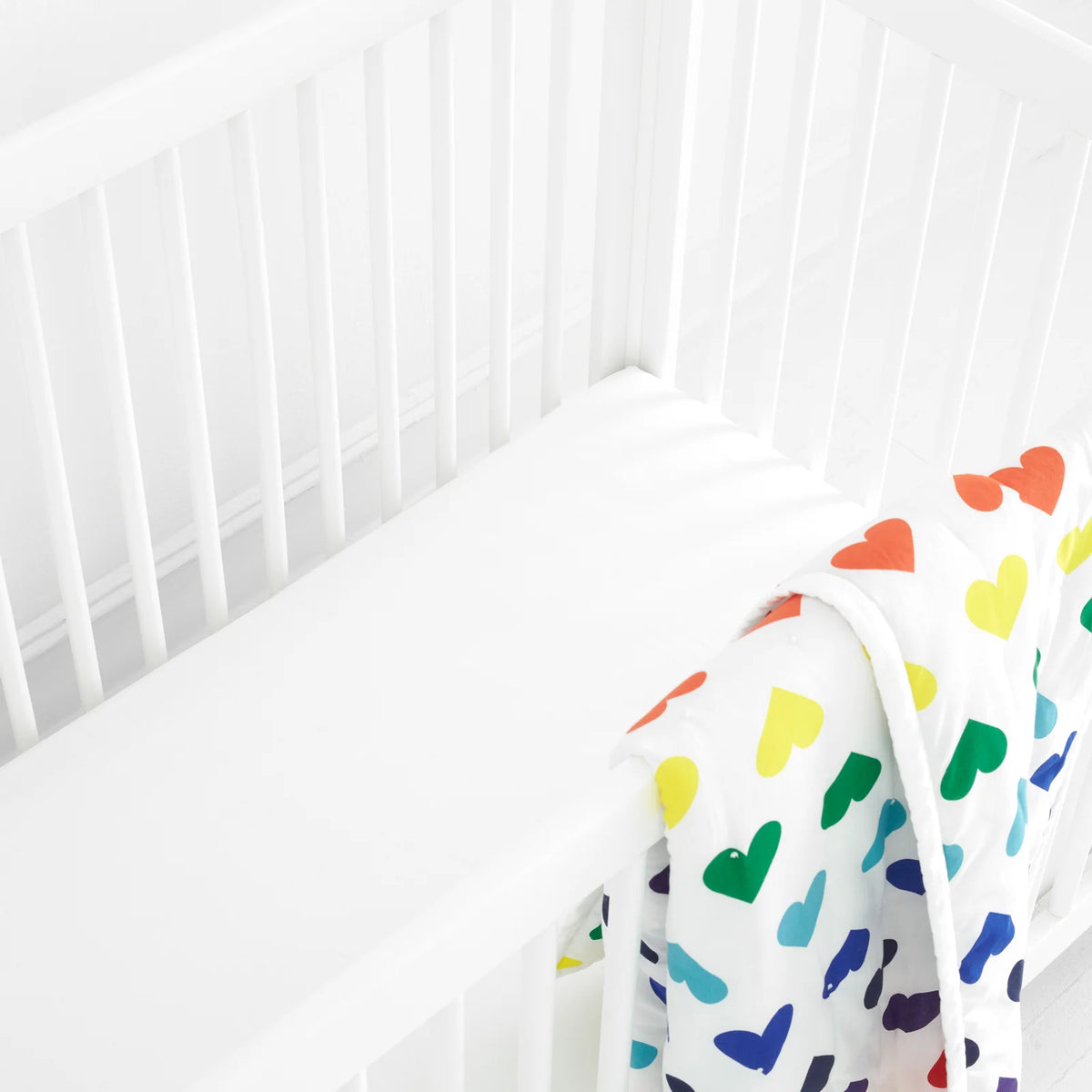 Baby Crib Fitted Sheet in 100% Cotton Percale, white-crib-in stock