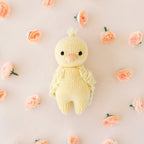 Baby Duckling Stuffed Animal, Hand-Knit 100% Cotton Plush Toy,