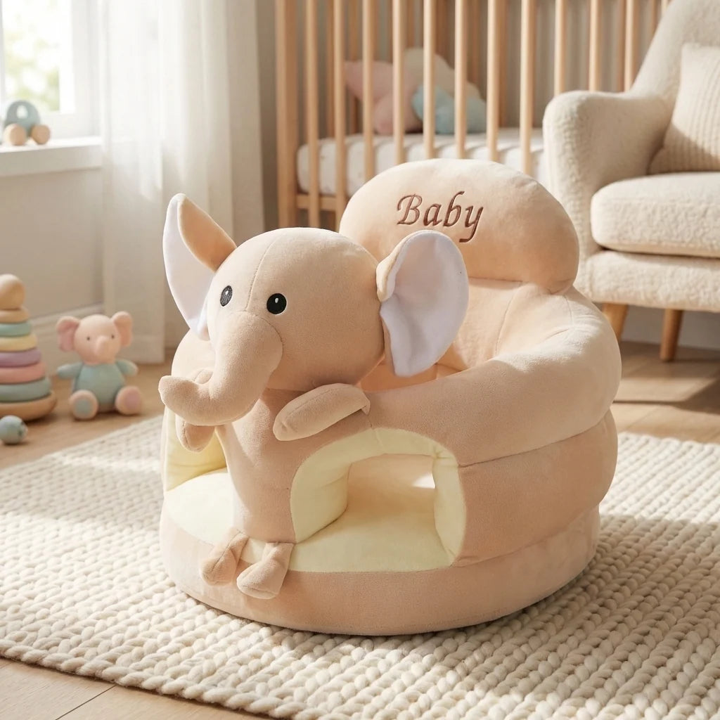 Baby Floor Chair, Brown Elephant