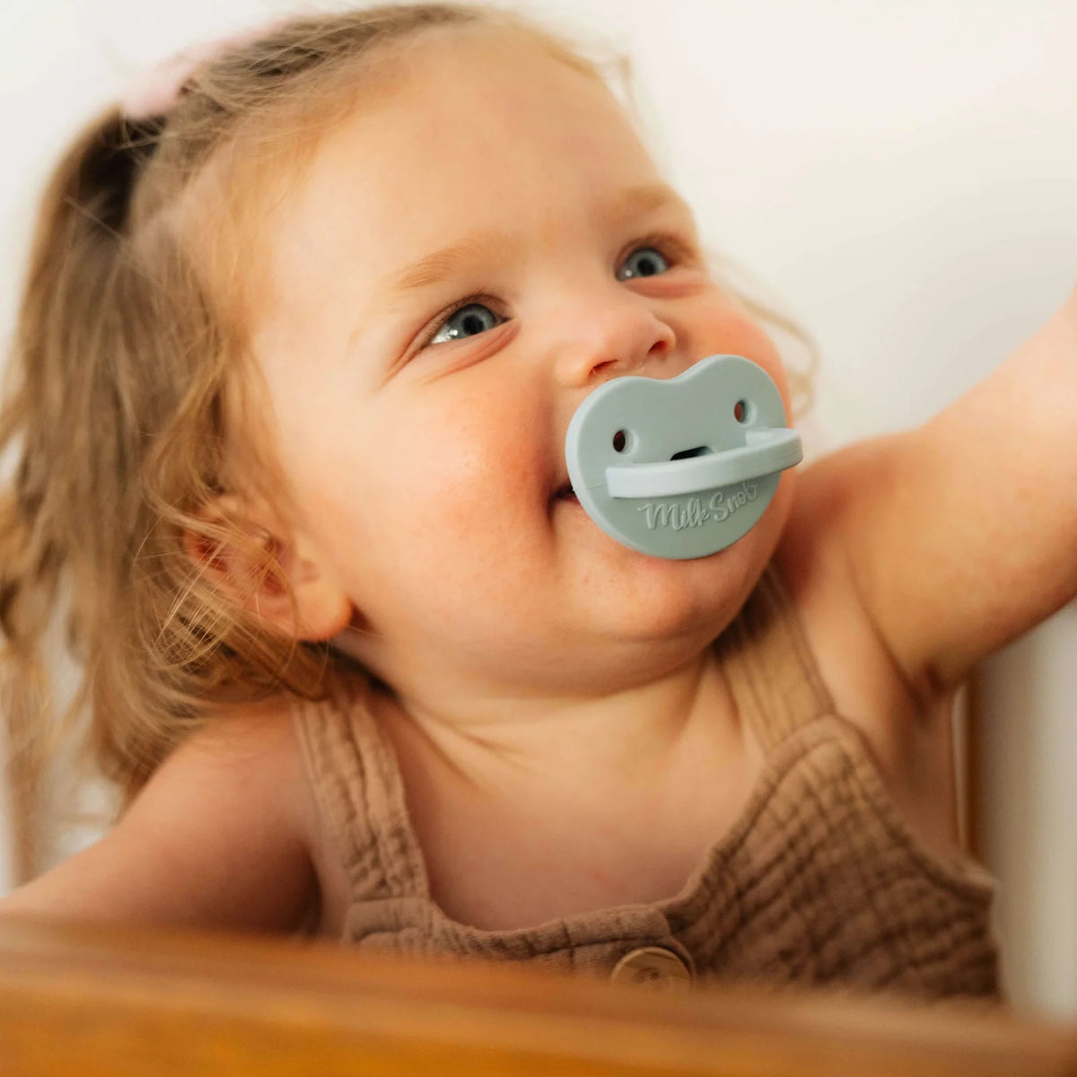 Baby Pacifier and Teether in Gender Neutral Blue