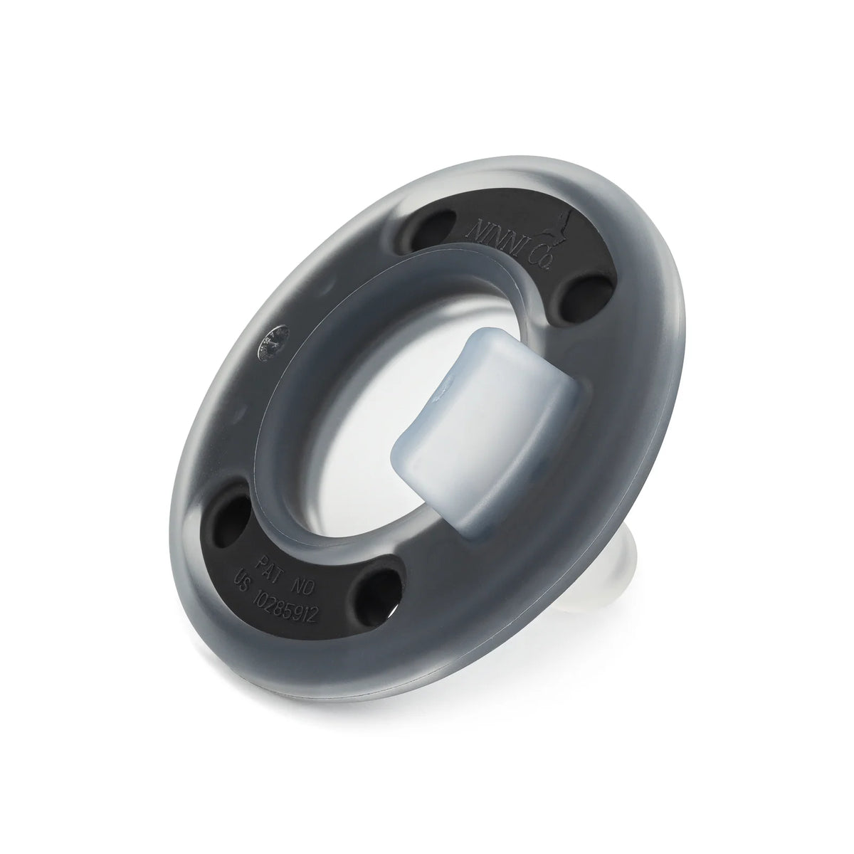Baby Pacifier in Onyx, a Breast-Like Silicone Design for Ages 0–24 Months in a Single-Pacifier Pack