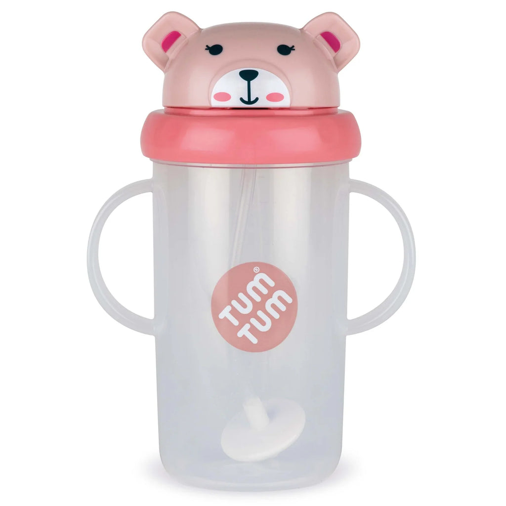 Baby Sippy Cup with Weighted Free-Flow Straw, Leakproof Flip-Top Lid and 300ml Side Measure