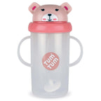 Baby Sippy Cup with Weighted Free-Flow Straw, Leakproof Flip-Top Lid and 300ml Side Measure