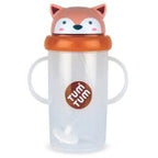 Baby Sippy Cup with Weighted Free-Flow Straw, Leakproof Flip-Top Lid and 300ml Side Measure