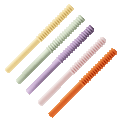 Baby Teether Five Pack in Flexible Silicone with a One-Piece Hollow Design for Sensitive Gums