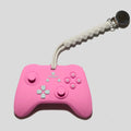 Baby Teether in Pink Silicone with a Game Controller Shape and Easy-Grip Handles for Little Hands