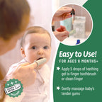 Baby Teething Drops with Organic Clove, Chamomile and Echinacea Support Plus Infant Toothbrush