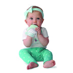 Baby Teething Mitt with Textured Silicone and an Adjustable Strap for Hands-Free Use on Either Hand