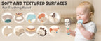 Baby Teething Toys and Sensory Rattle Set with Soft Silicone Textures for Gentle Infant Play