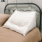Backrest Pillow for Parents with Two Side Pockets for Comfortable Feeding, Cuddling and Reading in Bed