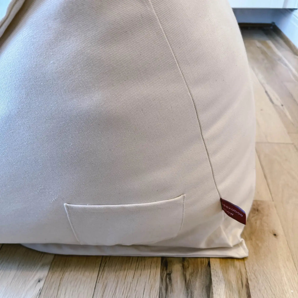 Backrest Pillow for Parents with Two Side Pockets for Comfortable Feeding, Cuddling and Reading in Bed