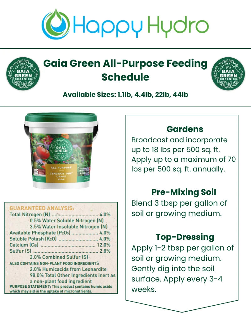 Balanced All Purpose Fertilizer 4-4-4 in a Fine Powder Blend