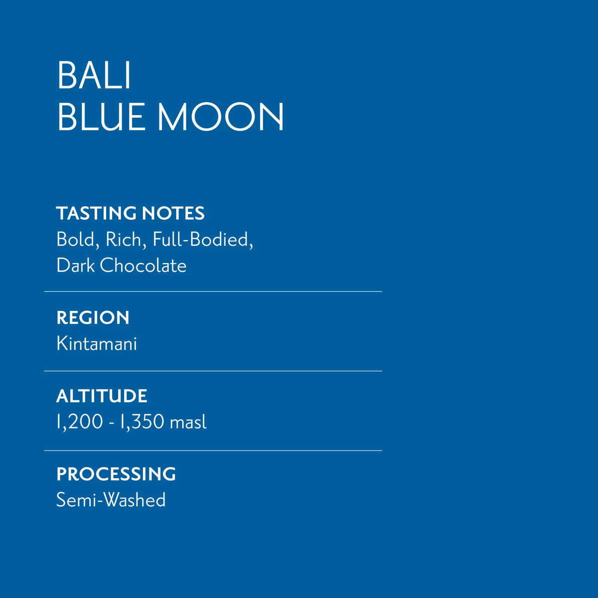 Bali Coffee from Shade-Grown Highland Crops
