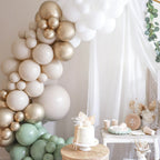 Balloon Garland Kit in Eucalyptus, White Sand, Gold and Matte