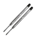 Ballpoint Pen Refills Set of 2 in Black, Blue, Purple, Green or Red with Fine — Black / Medium / Black / Broad / Black / Fine