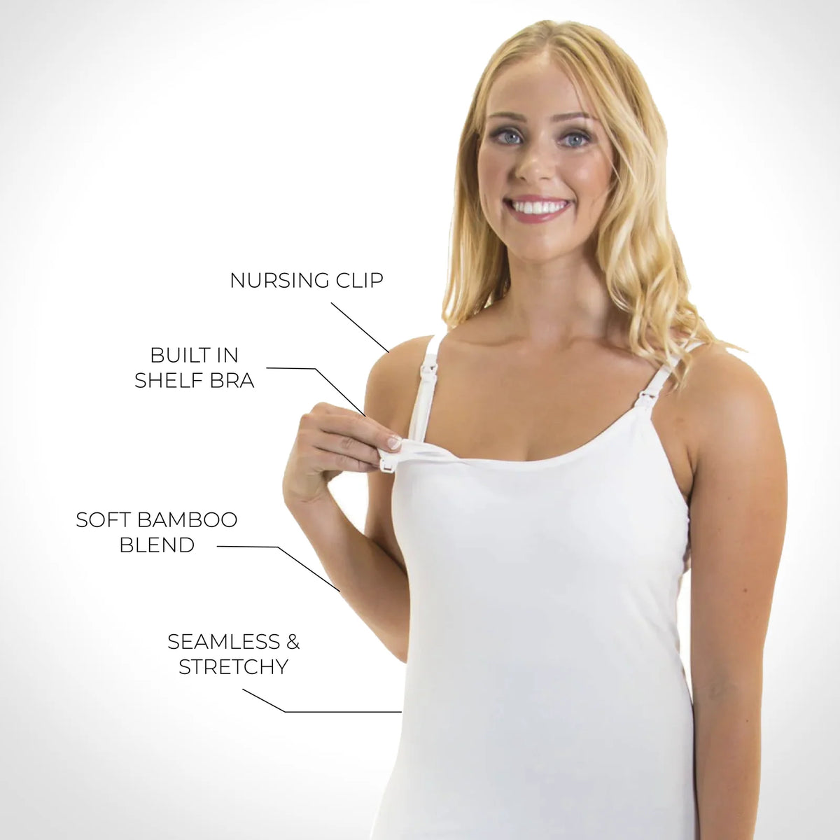 Bamboo Blend Nursing Camisole 3 Pack