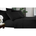 Bamboo Cooling Sheet Set, 6-Piece Bedding with 60% Microfiber Blend, 12-Inch Po — Black / Full / Black / Queen / Black / King