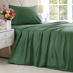 Bamboo Cooling Sheet Set with 18-Inch Deep Pockets, Soft Breathable Rayon Bedding in Twin, Full, Queen and King Sizes