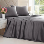 Bamboo Cooling Sheet Set with 18-Inch Deep Pockets, Soft Breathable Rayon Bedding in Twin, Full, Queen and King Sizes