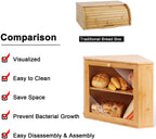 Bamboo Corner Bread Box