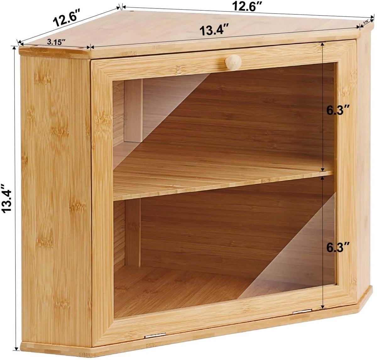 Bamboo Corner Bread Box