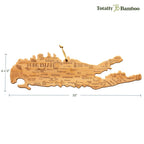 Bamboo Cutting Board in a Long Island Outline