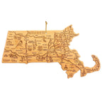Bamboo Cutting Board in a Massachusetts Outline