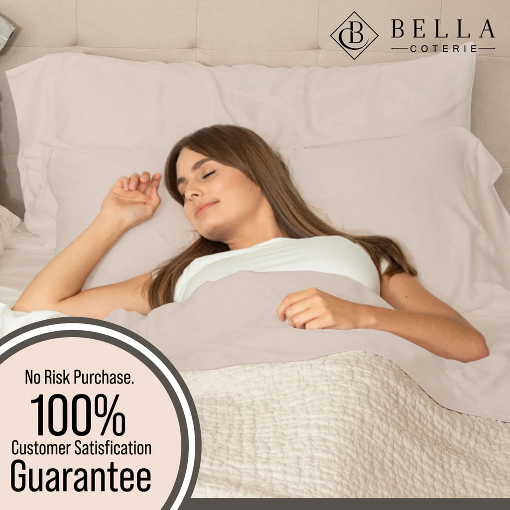 Bamboo Pillowcase Set with 400 Thread Count, Silky Cooling Comfort, and Standard, Queen, or King Sizes