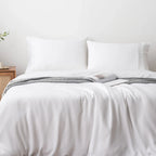 Bamboo Quilt Cover in White