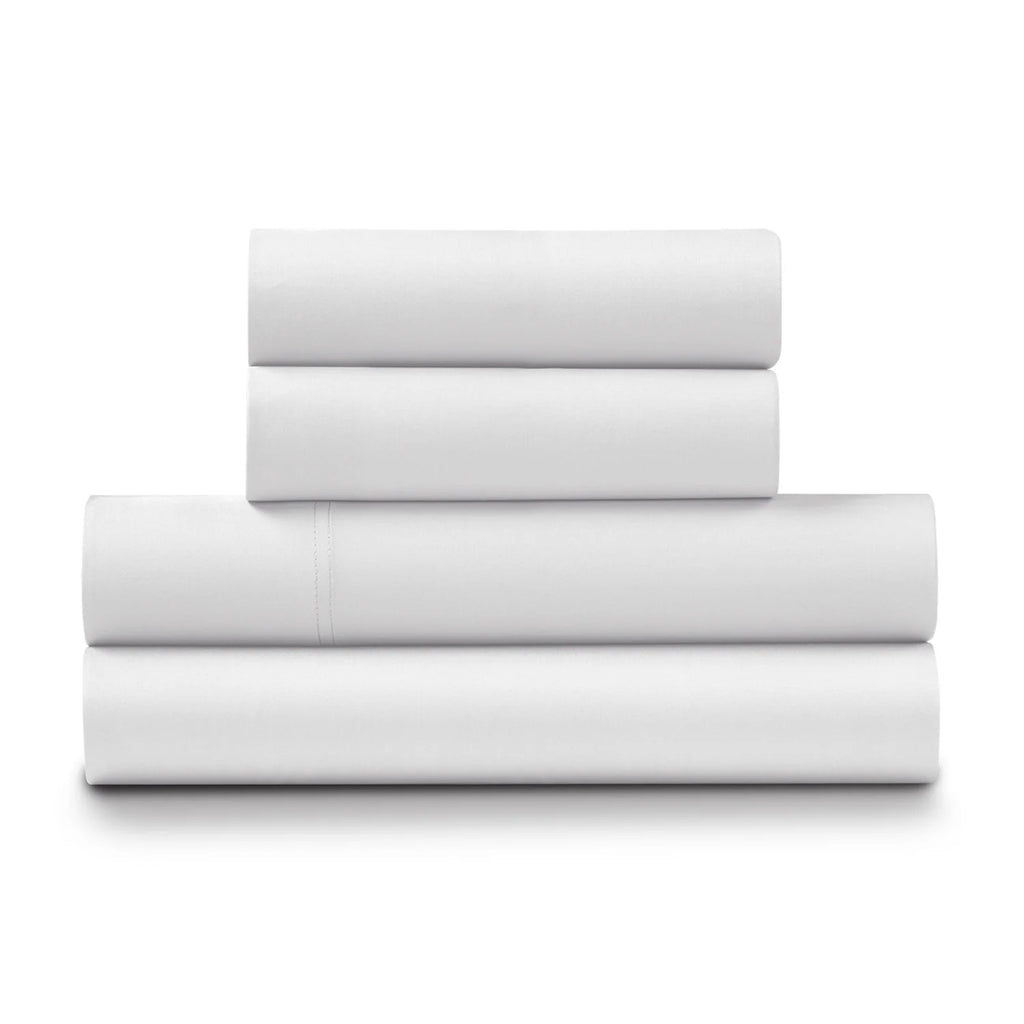 Bamboo Sheet Set with Fitted and Flat Sheets, Envelope Pillo — White / Full / White / Queen / White / King / White / Cal King