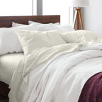 Bamboo Sheet Set with Fitted and Flat Sheets, Envelope Pillowcases, Seven Colors and Four Bed Sizes