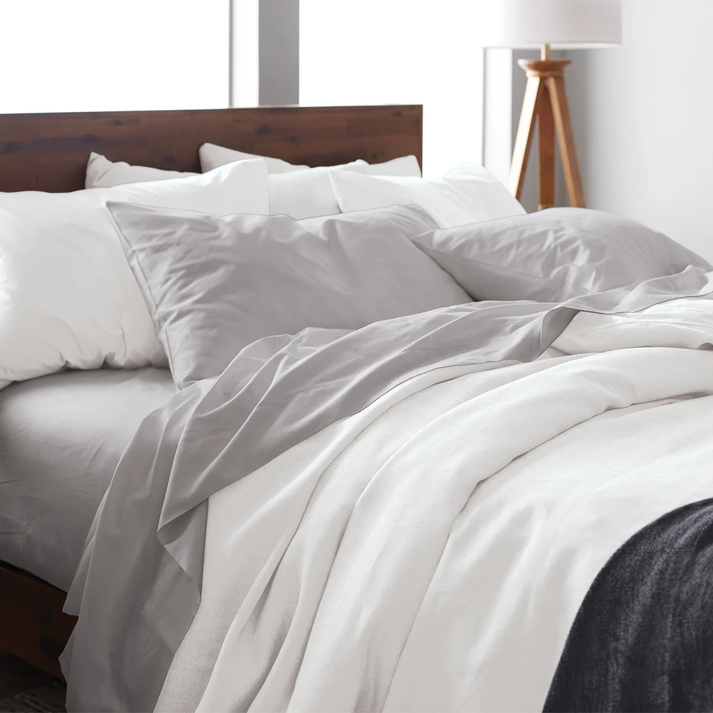 Bamboo Sheet Set with Fitted and Flat Sheets, Envelope Pillowcases, Seven Colors and Four Bed Sizes