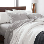 Bamboo Sheet Set with Fitted and Flat Sheets, Envelope Pillowcases, Seven Colors and Four Bed Sizes
