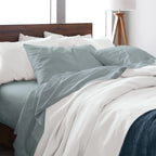 Bamboo Sheet Set with Fitted and Flat Sheets, Envelope Pillowcases, Seven Colors and Four Bed Sizes