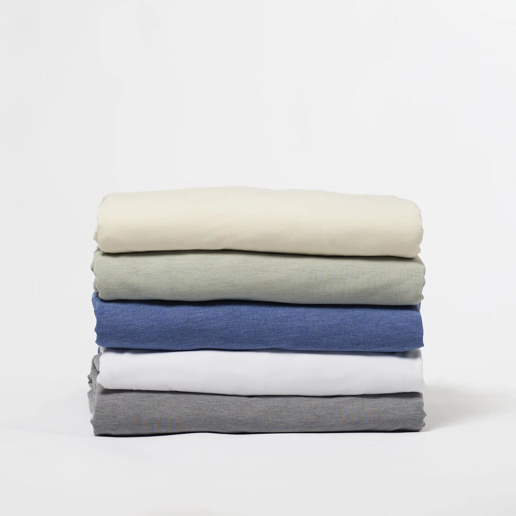 Bamboo Stretch Knit Sheet Set with Breathable Softness, Secure Corner Bands, and Adjustable Bed Fit in Multiple Sizes