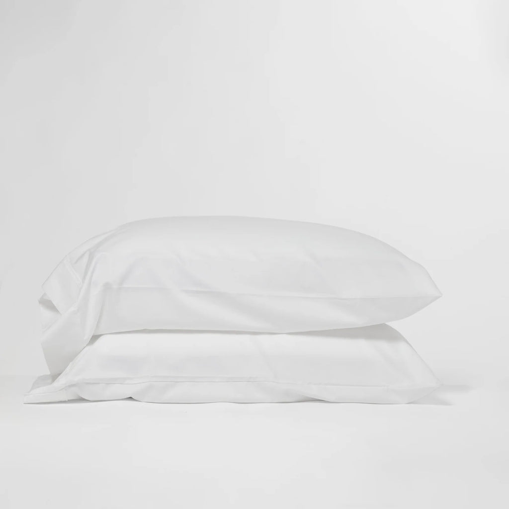 Bamboo Viscose Pillowcase Set of 2 with Cooling Feel, Breathable Comfort, and Standard or K — White / Standard / White / King