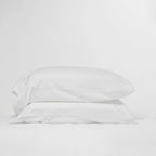 Bamboo Viscose Pillowcase Set of 2 with Cooling Feel, Breathable Comfort, and Standard or K — White / Standard / White / King
