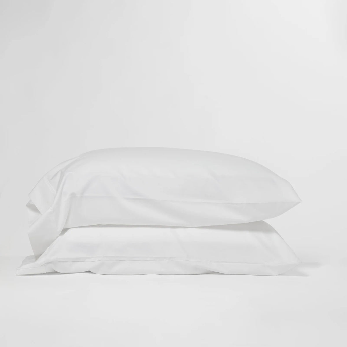 Bamboo Viscose Pillowcase Set of 2 with Cooling Feel, Breathable Comfort, and Standard or K — White / Standard / White / King